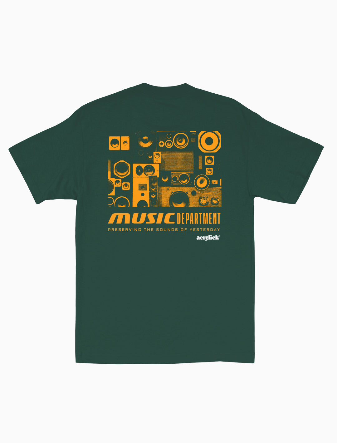 Acrylick Tee, Music Dept Tee, Preserving Tee, Sounds of Yesterday Tee