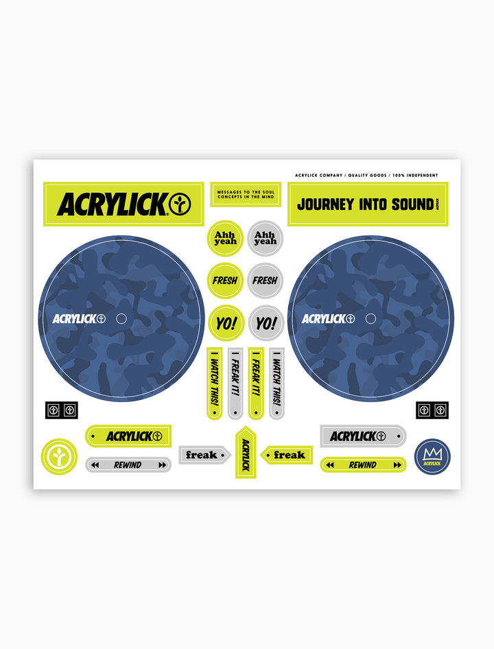 Acrylick Dj Cue Sticker Sheet